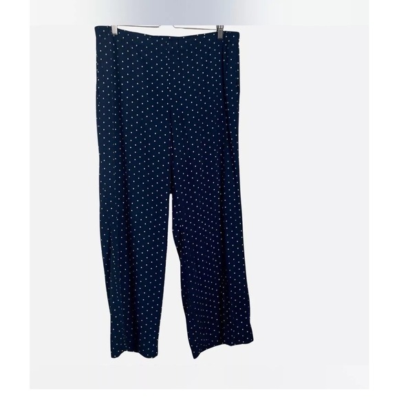 J.Jill Polka Dot Wide Leg Pants Women's Large Rayon - Picture 1 of 5